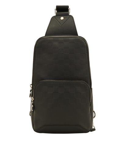 Louis Vuitton Avenue SlingBag, &pound;910, Handbags, Black/Grey, Coated Canvas, Front view